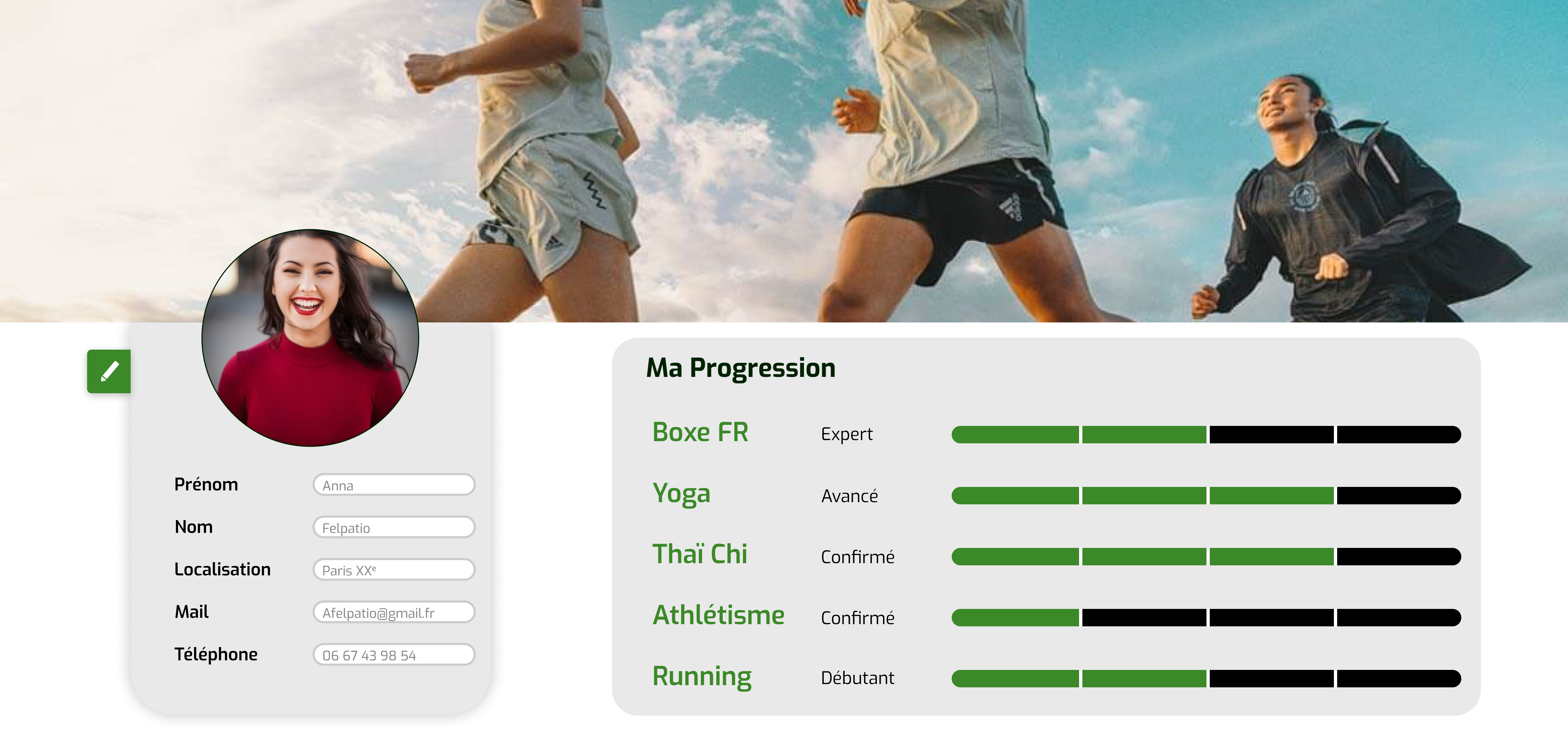 Informations sur l'apprenant